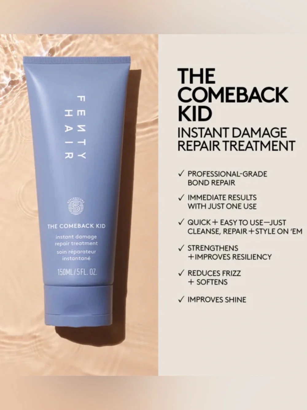 Fenty Beauty Comeback Kid Bond Repair Hair Treatment NWT 5oz